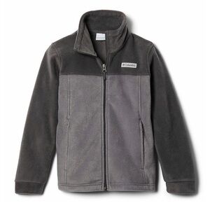 NWT! Columbia Boys Steens Mountain II Fleece Jacket in Grey Colorway Size Large